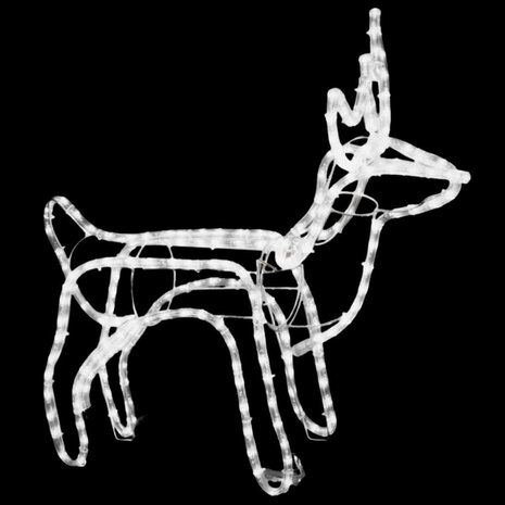 Kerstfiguur rendier warmwit 60x30x60 cm 4