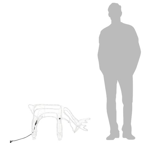 Kerstfiguur rendier warmwit 73x31x45 cm 6