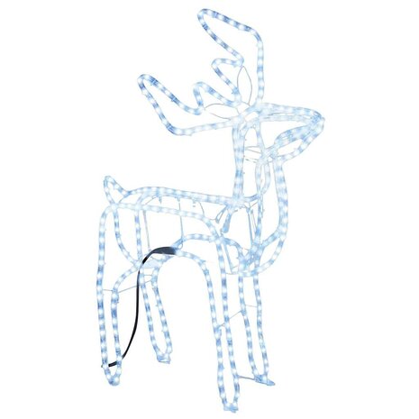 Kerstfiguur rendier koudwit 76x42x87 cm 2