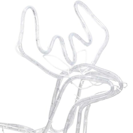 Kerstfiguur rendier koudwit 76x42x87 cm 6