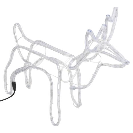 Kerstfiguur rendier koudwit 60x30x60 cm 5