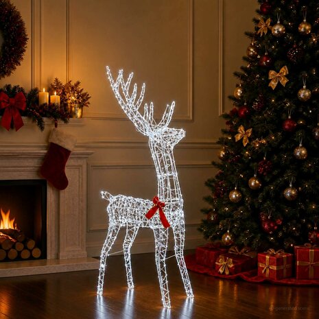 3D Kerst Rendier LOVIISA 300 LED's Koel wit 70 x 26 x 128 cm 1