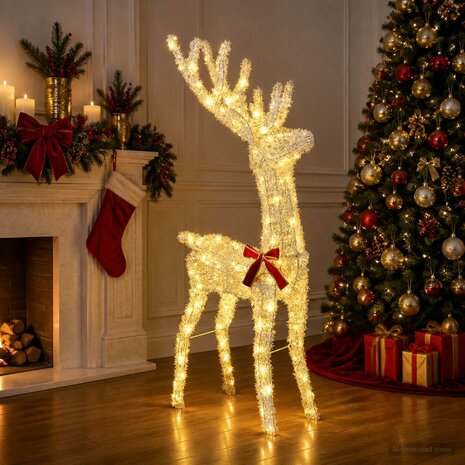 3D Kerst Rendier LOVIISA 140 LED's Warmwit 70 x 26 x 128 cm 1