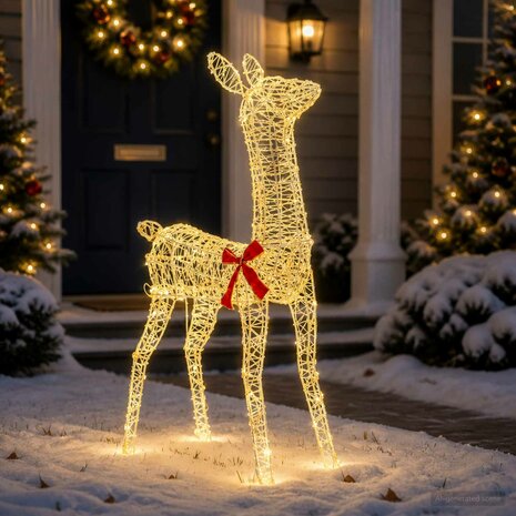 3D Kerst Rendier LOVIISA 110 LED's Warmwit 70 x 26 x 100 cm 1
