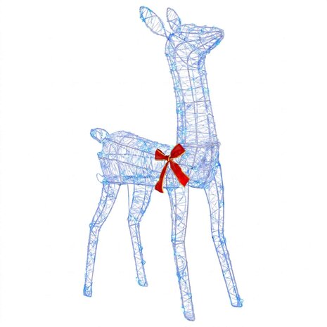 3D Kerst Rendier LOVIISA 110 LED's Blauw 70 x 26 x 100 cm 2