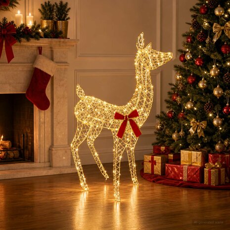 3D Kerst Rendier LOVIISA 110 LED's Warmwit 70 x 26 x 100 cm 1