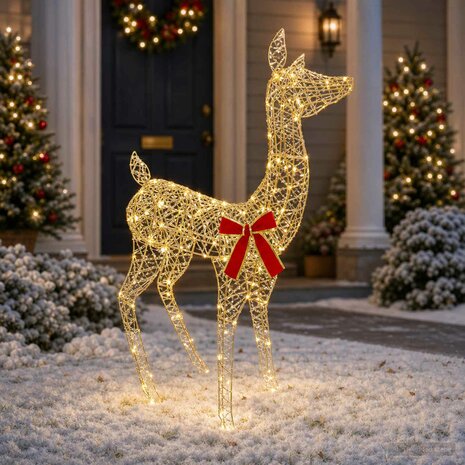 3D Kerst Rendier LOVIISA 110 LED's Warmwit 70 x 26 x 100 cm 3