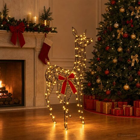 3D Kerst Rendier LOVIISA 110 LED's Warmwit 70 x 26 x 100 cm 1