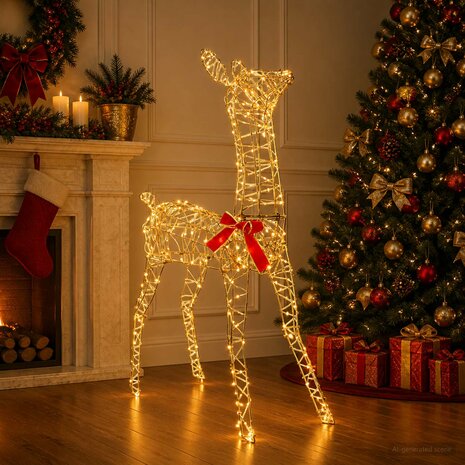 3D Kerst Rendier LOVIISA 285 LED's Warmwit 70 x 26 x 100 cm 1