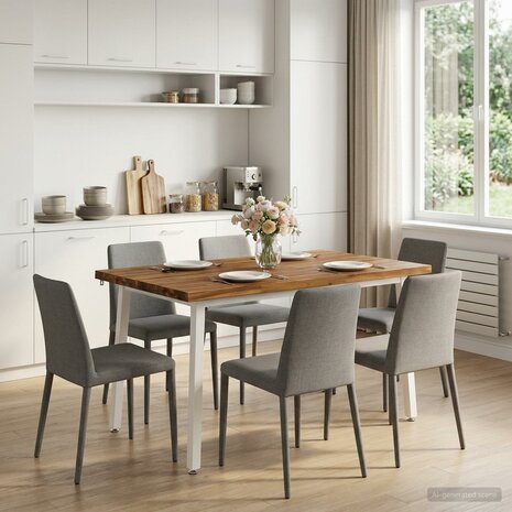 Live Edge Eettafel 90 x 55 x 75 cm Massief Acaciahout 3