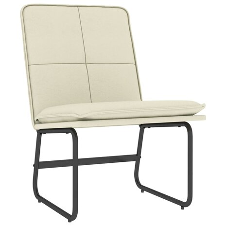 Loungestoel 54x75x76 cm kunstleer cr&egrave;mekleurig 2