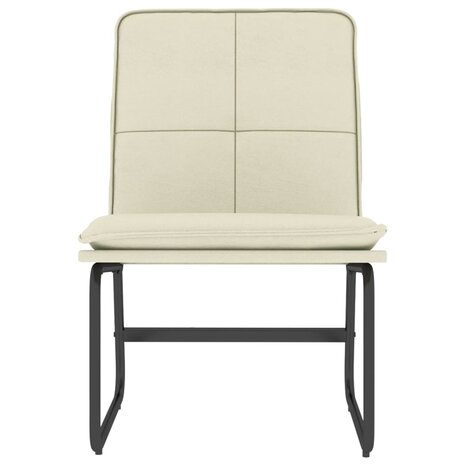 Loungestoel 54x75x76 cm kunstleer cr&egrave;mekleurig 3