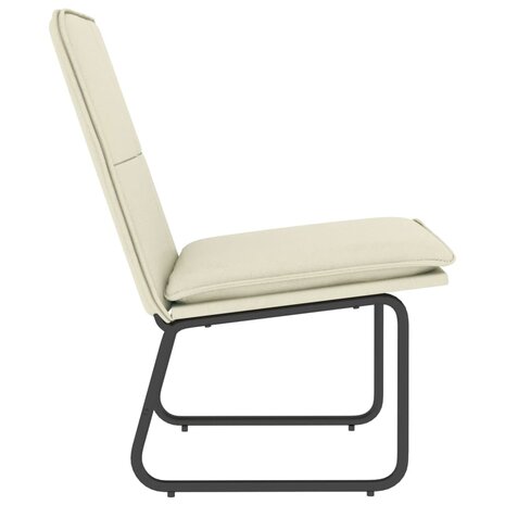 Loungestoel 54x75x76 cm kunstleer cr&egrave;mekleurig 5