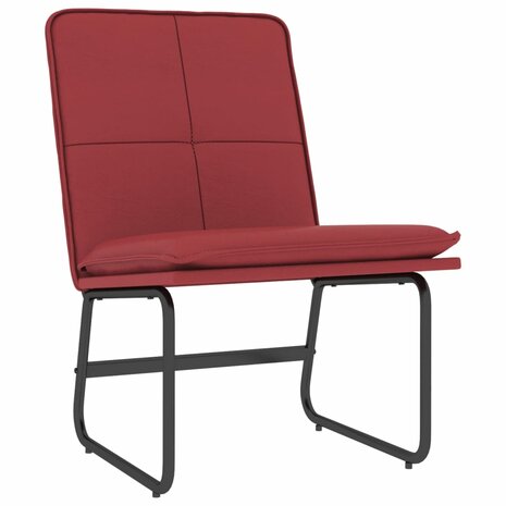 Loungestoel 54x75x76 cm kunstleer wijnrood 2