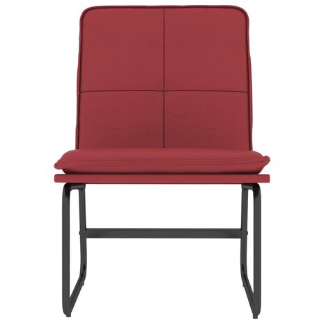Loungestoel 54x75x76 cm kunstleer wijnrood 3