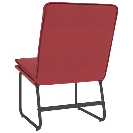 Loungestoel 54x75x76 cm kunstleer wijnrood 4