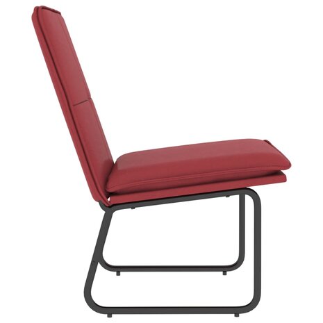 Loungestoel 54x75x76 cm kunstleer wijnrood 5