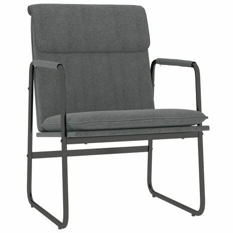 Loungestoel 55x64x80 cm stof donkergrijs 2
