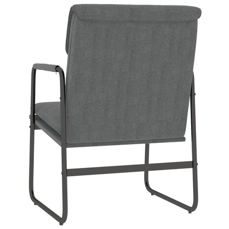 Loungestoel 55x64x80 cm stof donkergrijs 4