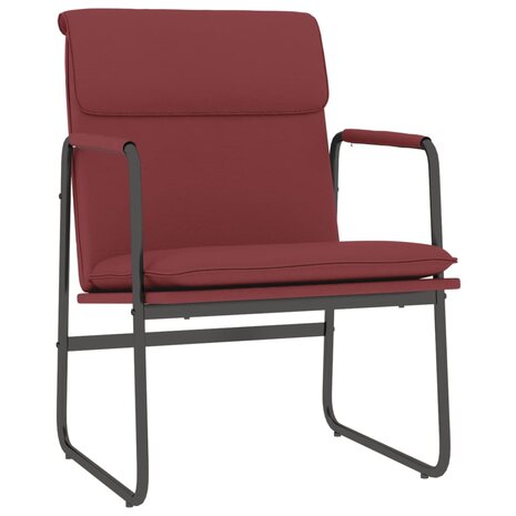 Loungestoel 55x64x80 cm kunstleer wijnrood 2