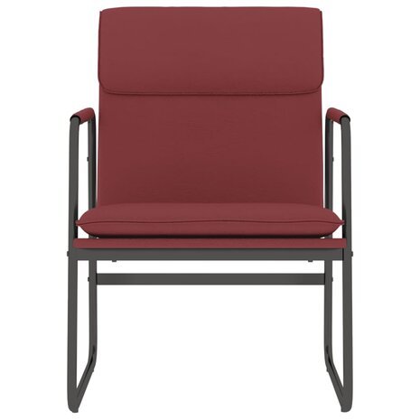 Loungestoel 55x64x80 cm kunstleer wijnrood 3