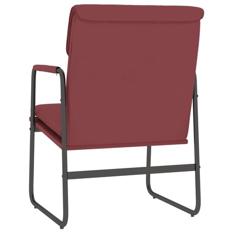 Loungestoel 55x64x80 cm kunstleer wijnrood 4
