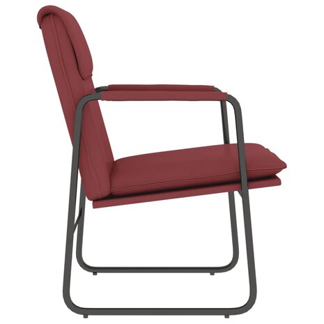 Loungestoel 55x64x80 cm kunstleer wijnrood 5