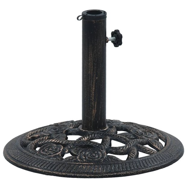 Parasolvoet 9 kg 40 cm gietijzer zwart en bronskleurig 1