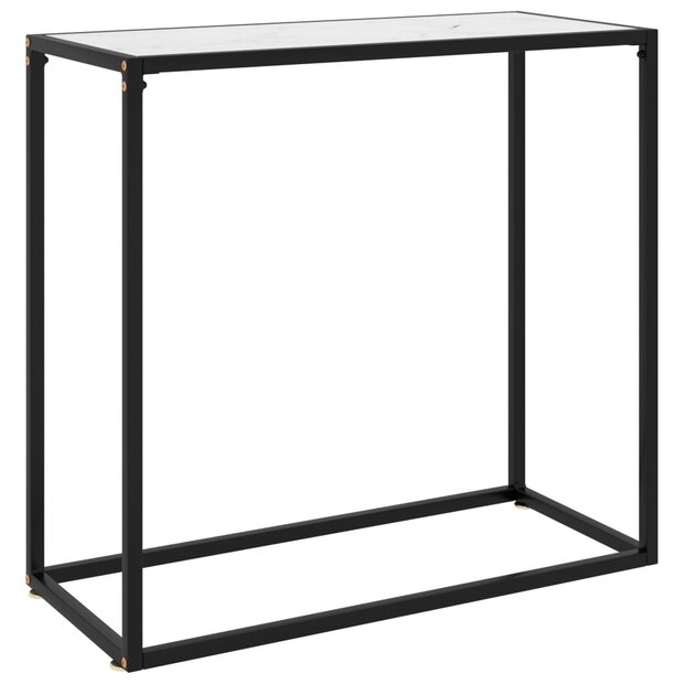 Wandtafel 80x35x75 cm gehard glas wit 1