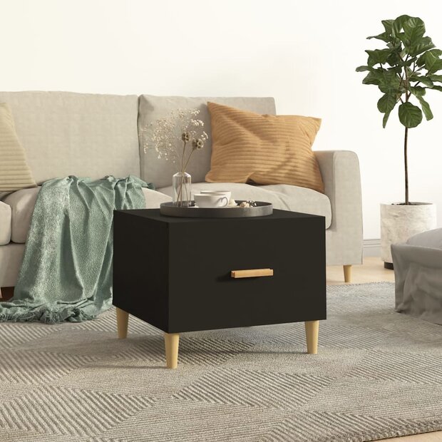 Salontafel 50x50x40 cm bewerkt hout zwart 1