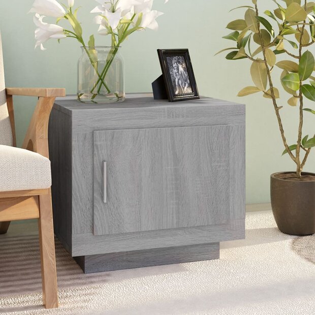 Salontafel 51x50x45 cm bewerkt hout grijs sonoma eikenkleurig 1