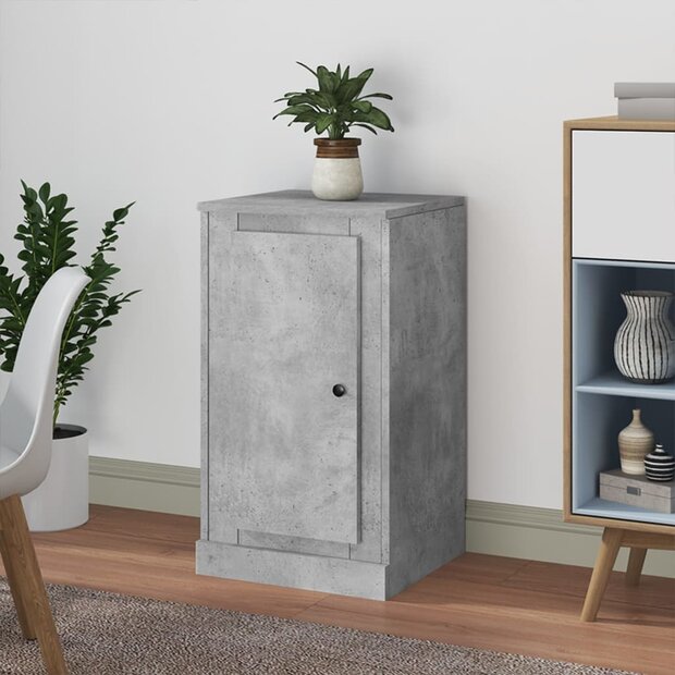 Dressoir 37,5x35,5x67,5 cm bewerkt hout betongrijs 1