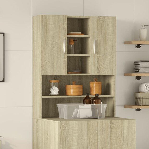 Wasmachinekast 70,5x24x90 cm sonoma eikenkleurig 1