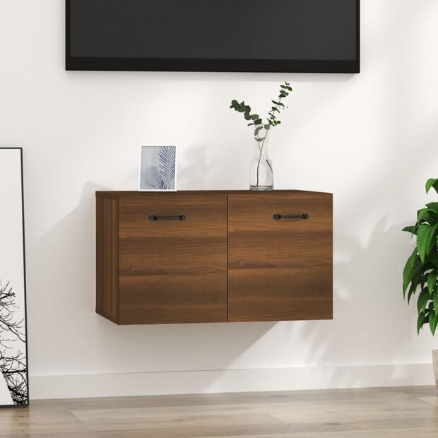Wandkast 60x36,5x35 cm bewerkt hout bruin eikenkleur 1