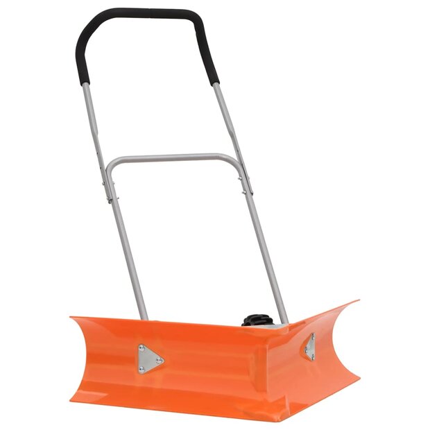 Sneeuwschep dubbelhoekig met uitschuifbaar handvat staal oranje 1