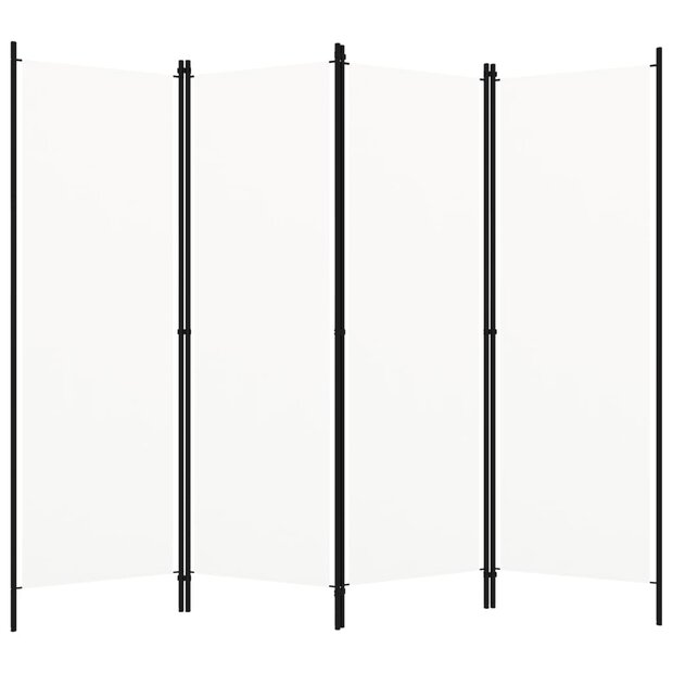 Kamerscherm met 4 panelen 200x180 cm wit  1