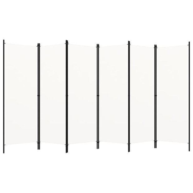 Kamerscherm met 6 panelen 300x180 cm wit  1