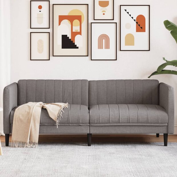 Driezitsbank stof taupe 1