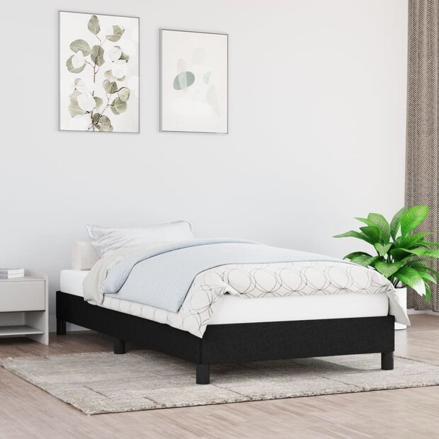 Bedframe zonder matras 100x200 cm stof zwart 1