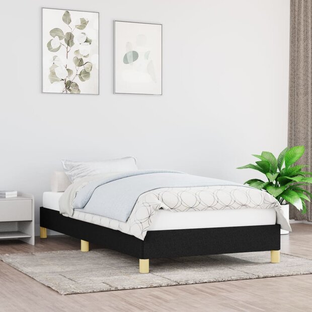 Bedframe zonder matras 100x200 cm stof zwart 1