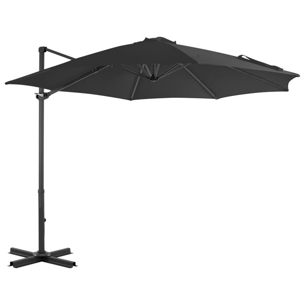 Zweefparasol met aluminium paal 300 cm antracietkleurig 1