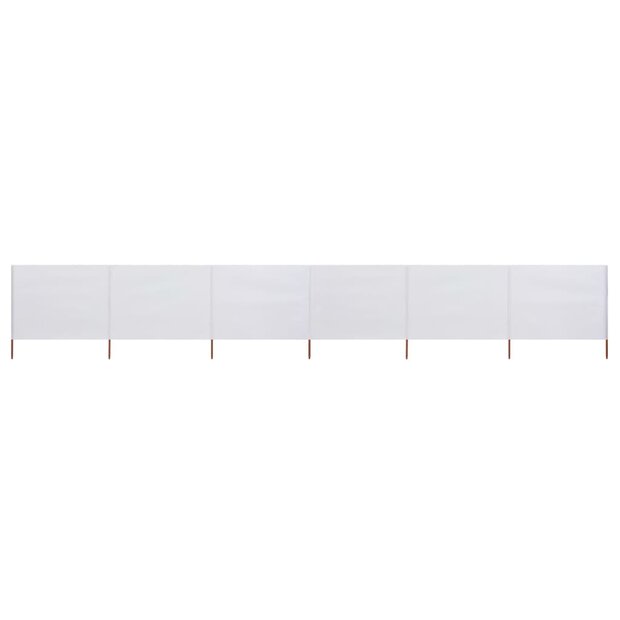 Windscherm 6-panelen 800x160 cm stof zandwit 1