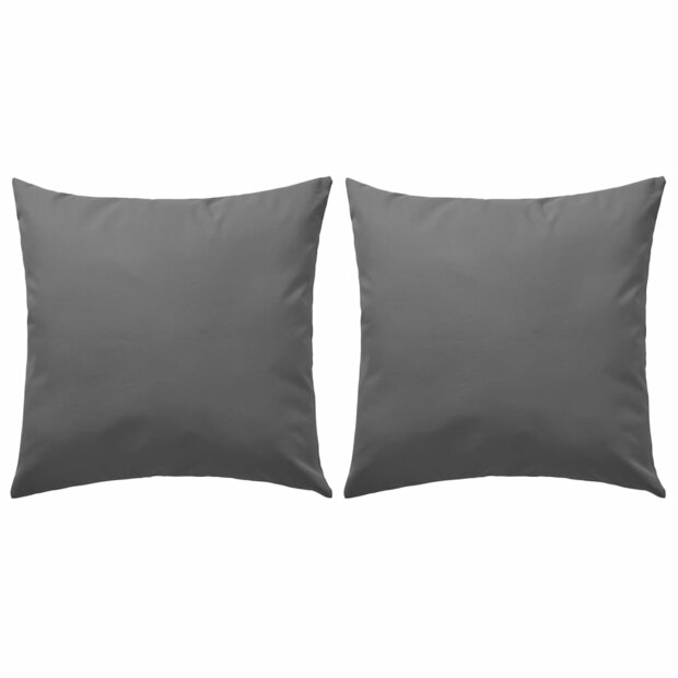 Buitenkussens 45x45 cm grijs 2 st 1