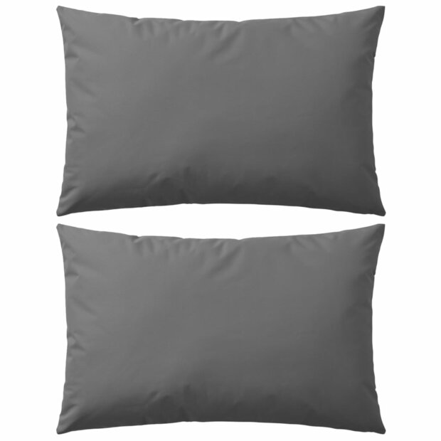 Buitenkussens 60x40 cm grijs 2 st 1