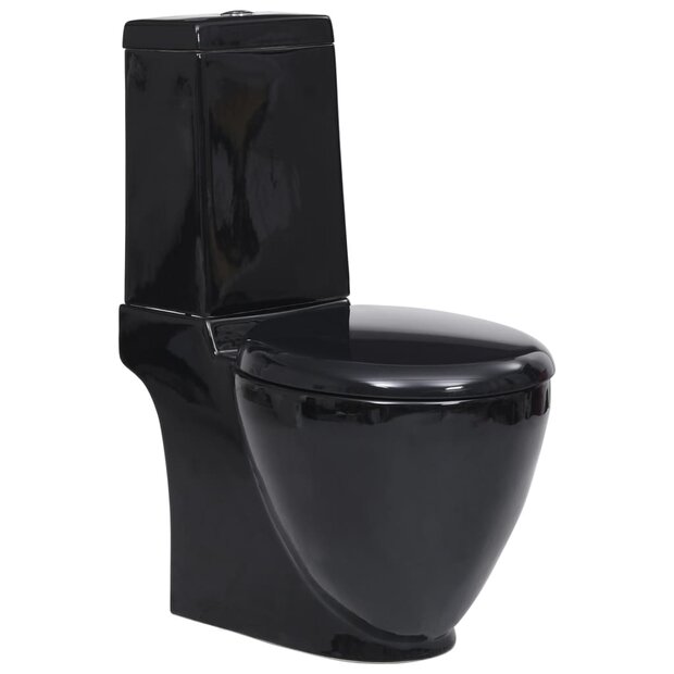Toilet met afvoer achter keramiek zwart 1