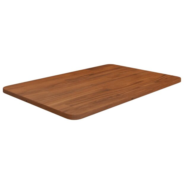 Wastafelblad 60x40x1,5cm behandeld massief hout donkerbruin 1