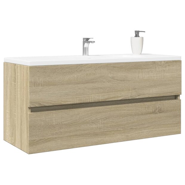 Wastafelkast 100x38,5x45 cm bewerkt hout sonoma eikenkleurig 1