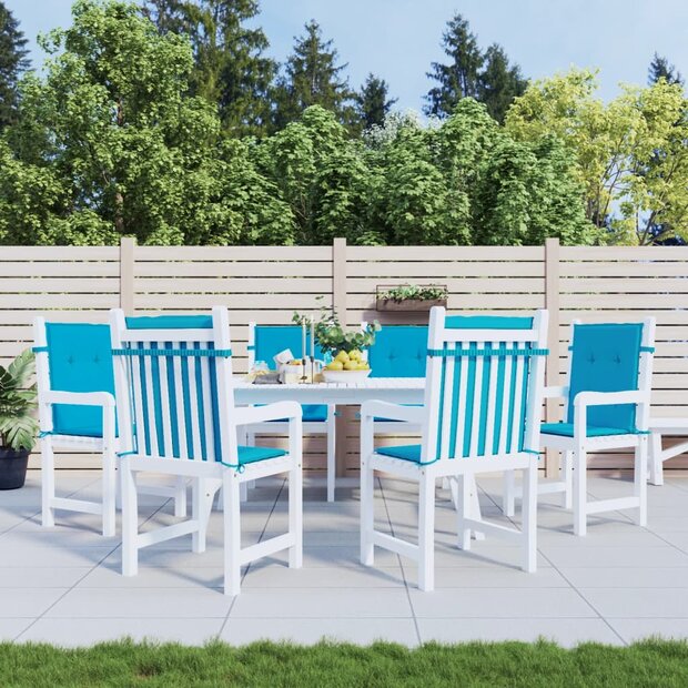 Tuinstoelkussens 6 st 100x50x3 cm oxford stof blauw 1