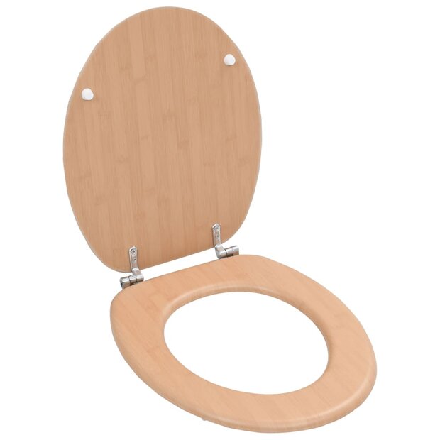 Toiletbril met deksel bamboe MDF 1
