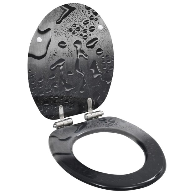 Toiletbril met soft-close deksel waterdruppel MDF 1